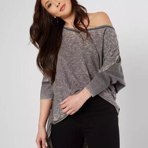 We The Free Catch‎ Waves Burnout T-Shirt Grey Women’s Sz XS